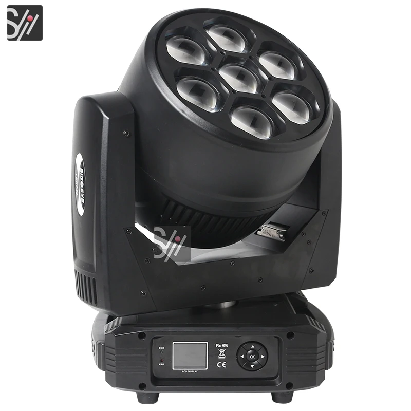 350w Beam&Zoom Function Color Mixed LED Moving Head 7x40W Bees Eyes Zoom  Effect Party Lighting DJ Disco Stage Effect Equipment