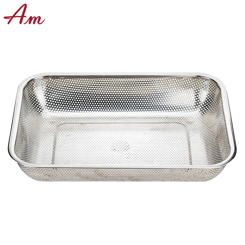 Stainless steel drain basket fresh fruit or vegetable drain kitchen tool