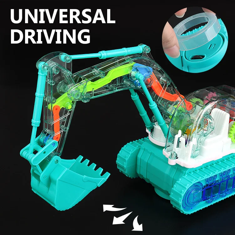 Прозрачный грузовик KYK с 3d мигающей светодиодной подсветкой музыка универсальные игрушки для грузовика