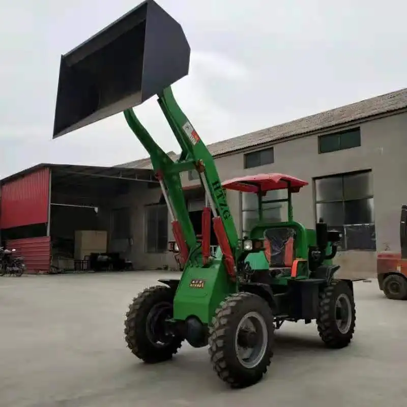 Новый высокоэффективный четырехколесный Электрический погрузчик самонагружающийся мини-трактор с