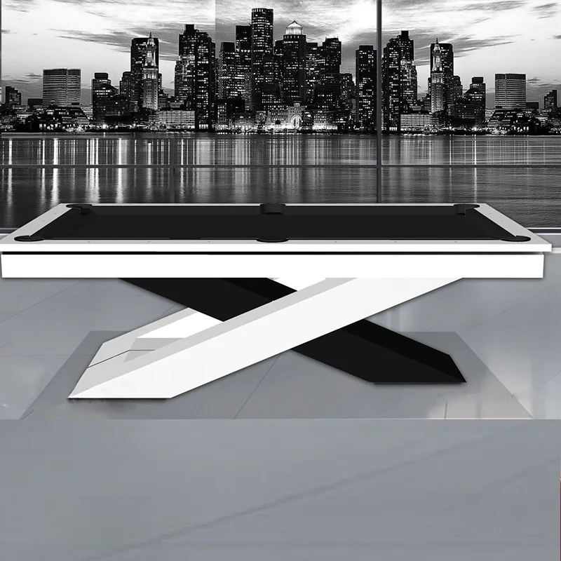 High end design customize billiard table modern snooker pool table with X shape legs
