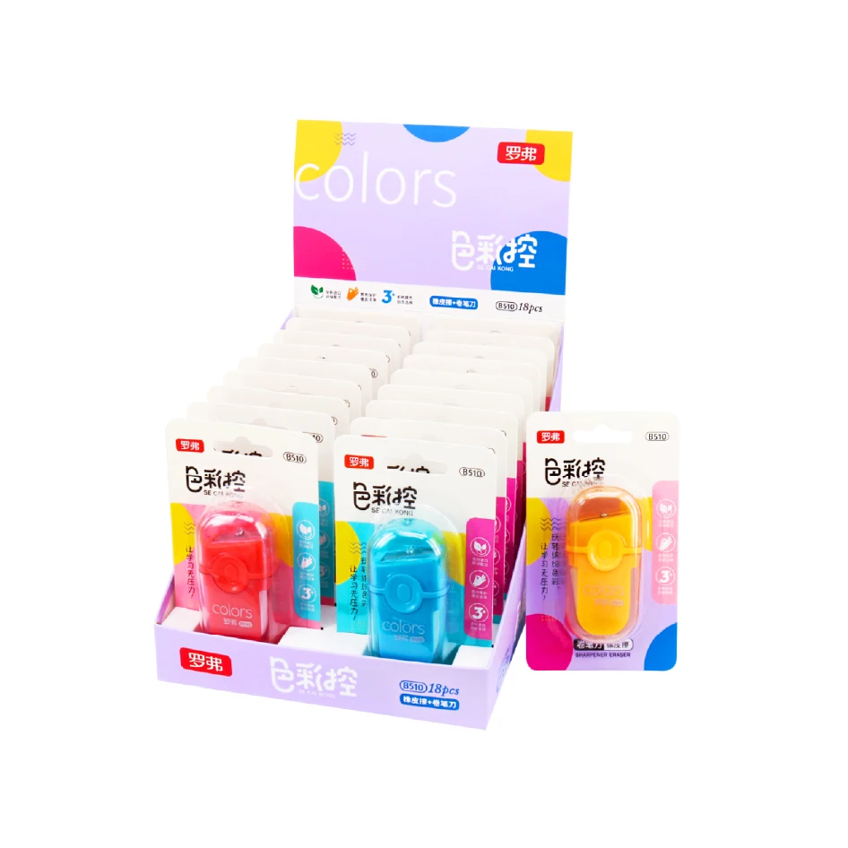 Education supply for school student two colors ellipse eraser safety and durable