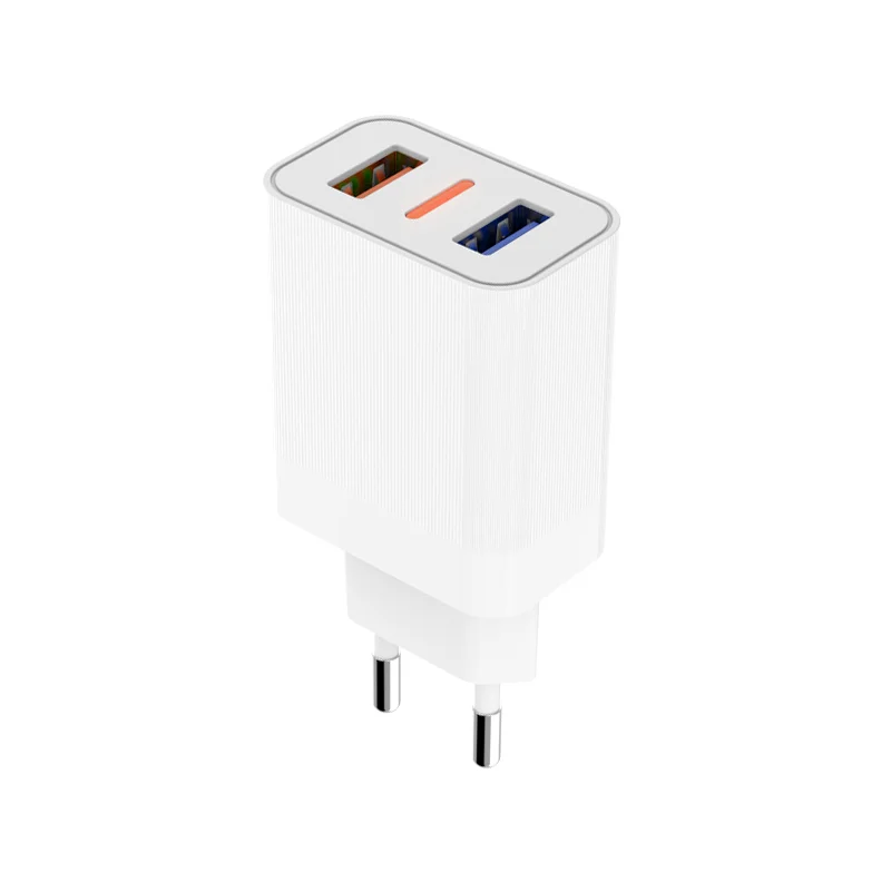 Оптовая цена OEM 2.4A быстрое зарядное устройство с двумя USB-портами универсальное дорожное Сетевое европейской вилкой для