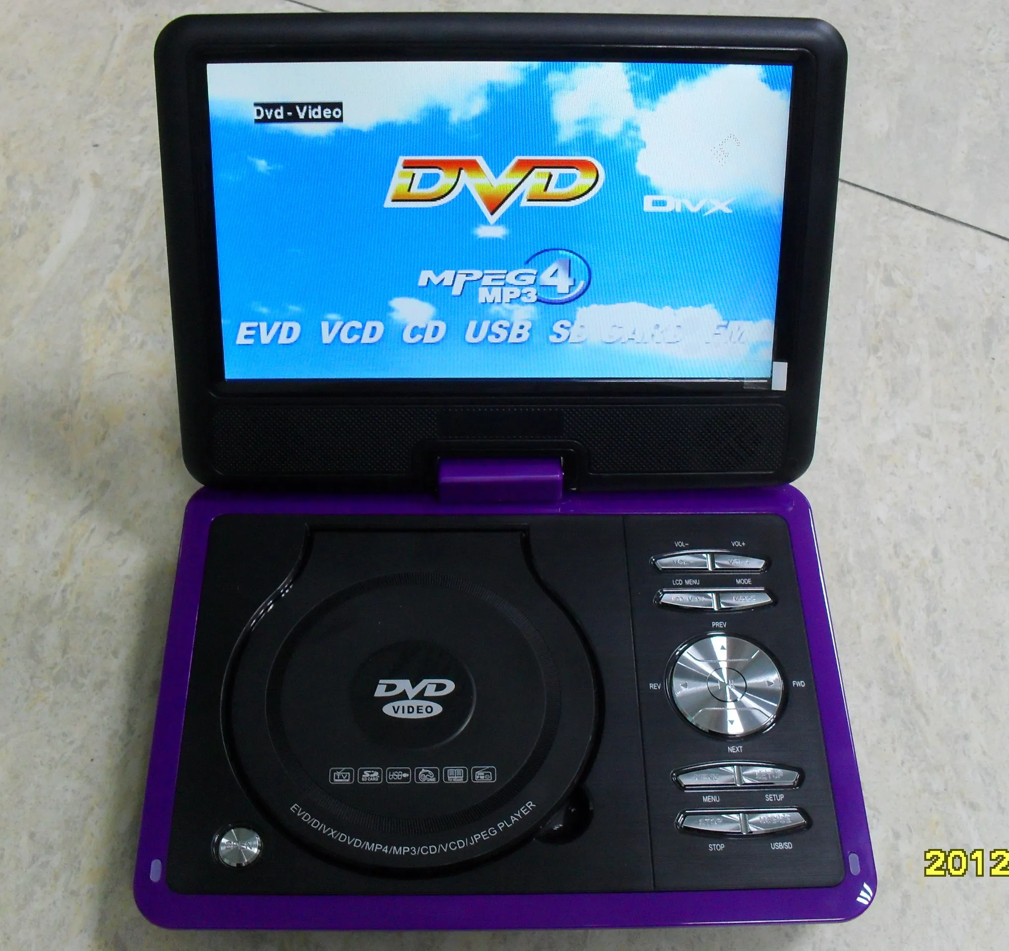 9 5 дюймов экран аккумуляторная батарея телевизор USB портативный EVD DVD