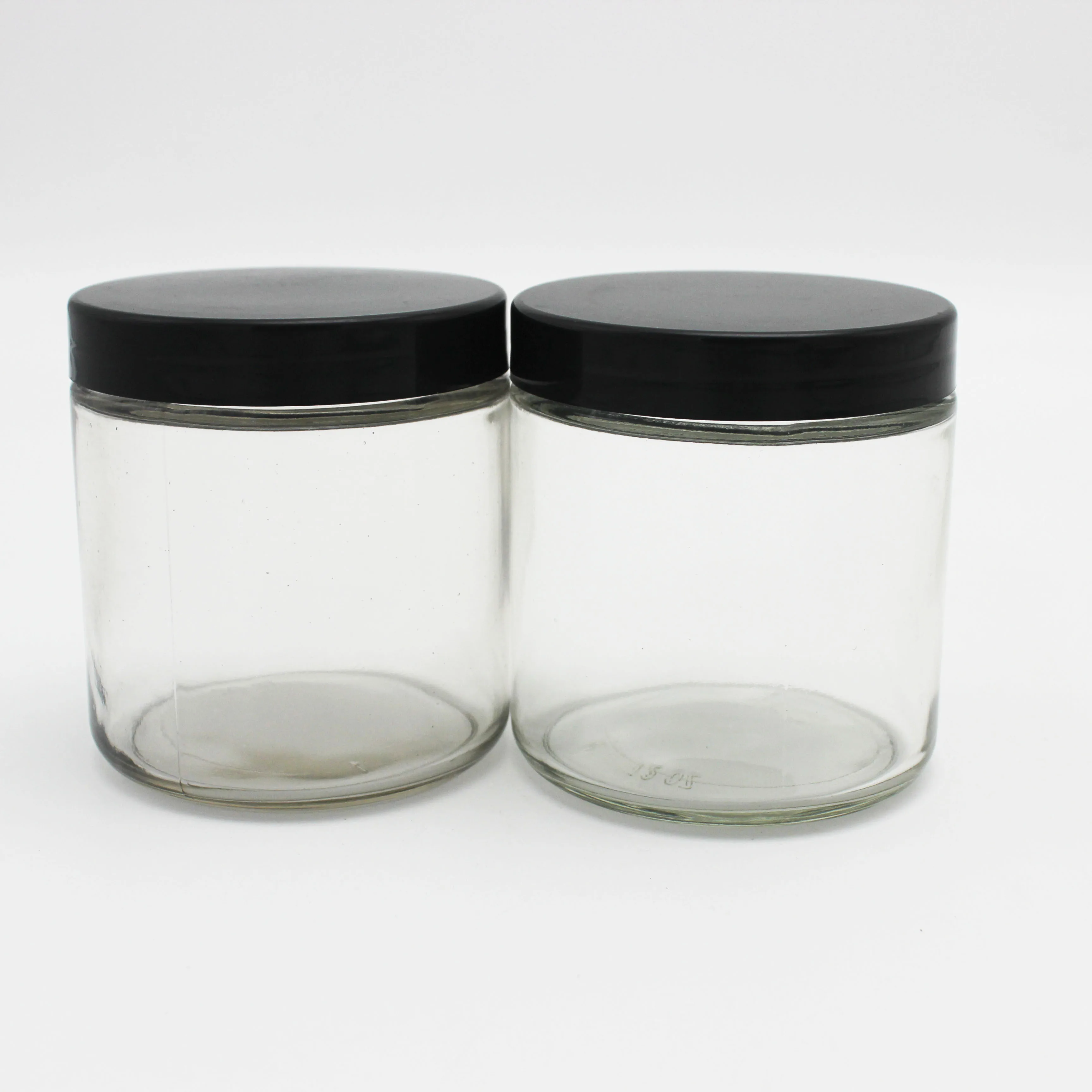 Wholesale sealed glass jar Transparent multigrain storage jar 300ml Kitchen jam jar Dispenser bottle with Plastic cap