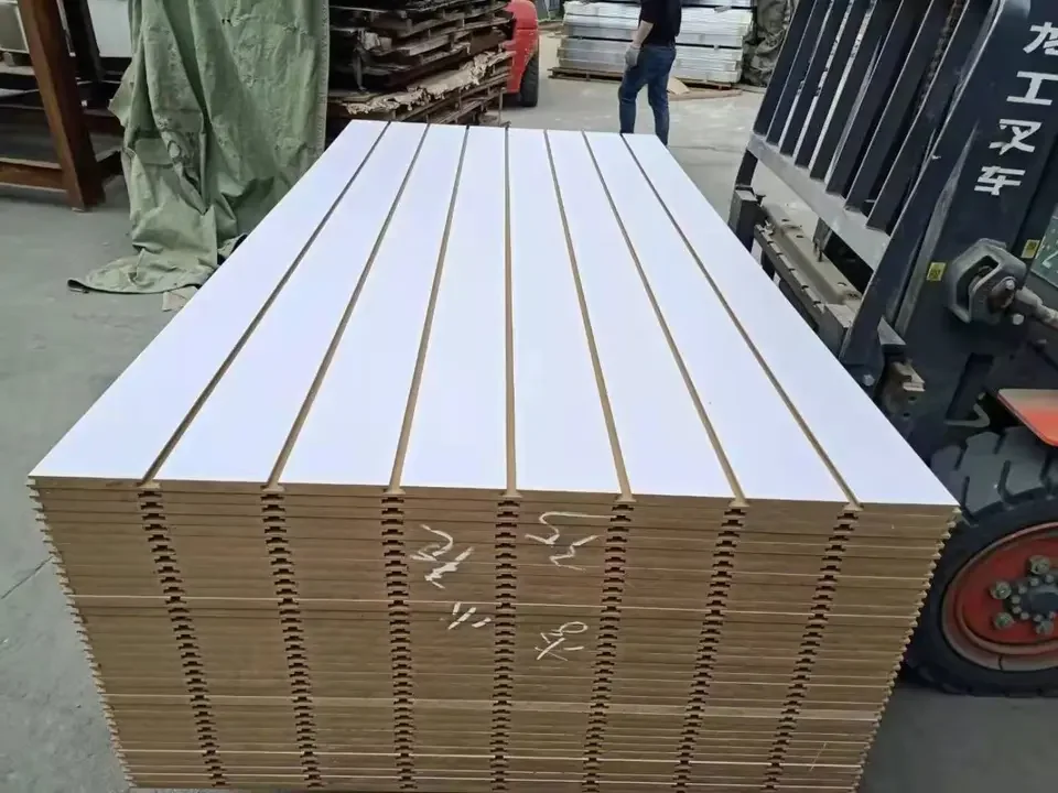 high quality slatwall panel grooved MDF board slotted mdf board for wholesale