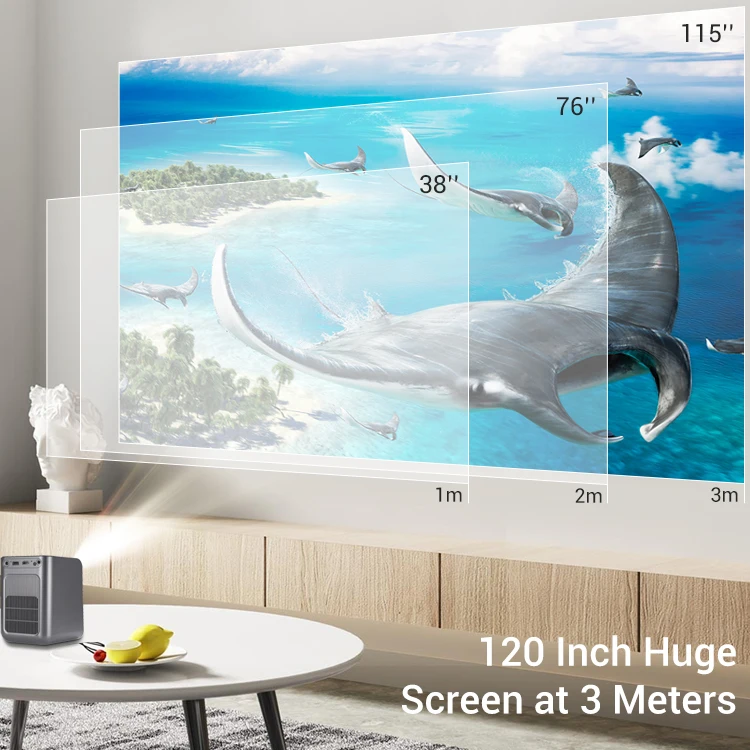 LCD 4K Android 9 Smart Projector WIFI Bulit-in Speaker Home Theater Wireless Outdoor Cinema Smartphone Phone Movie Projectors