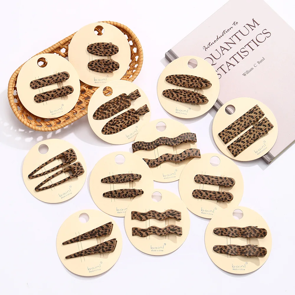 Personality animals Leopard hair clip Duck Seamless Makeup clip Alloy Hairpin For women Accessories