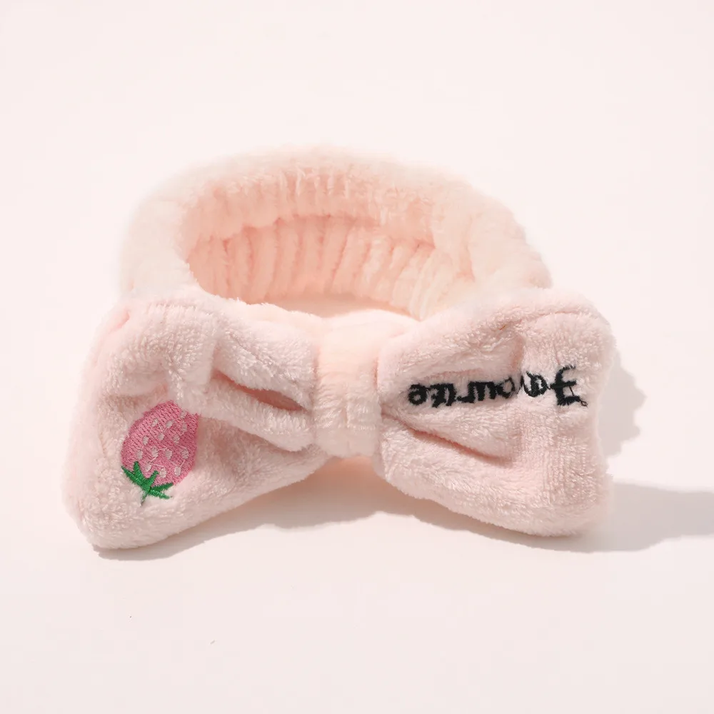 Bath Photo Prop Hair Accessories Women Girls Cute Coral Fleece Cat Ears Elastic Headbands Soft Comfortable Wash Face
