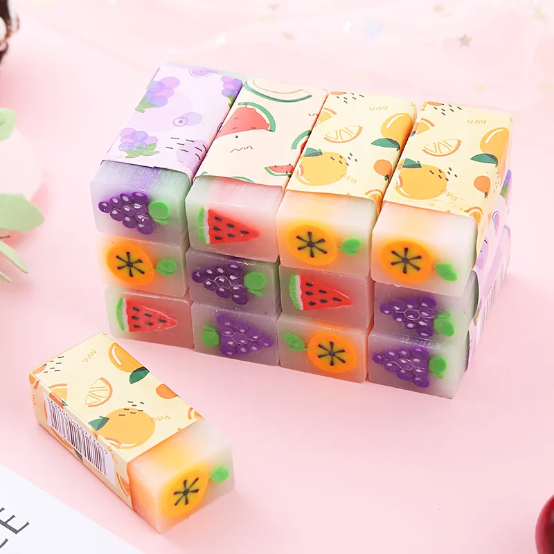School Supplies Prize Gifts Party Favors Cute fun fruit  Erasers
