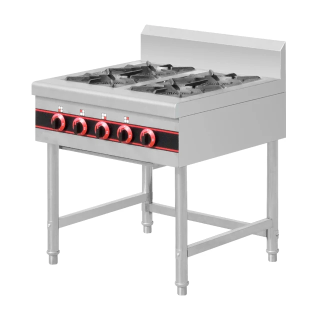 Stainless steel gas stove cooker with 4 range burners Commercial Gas Range