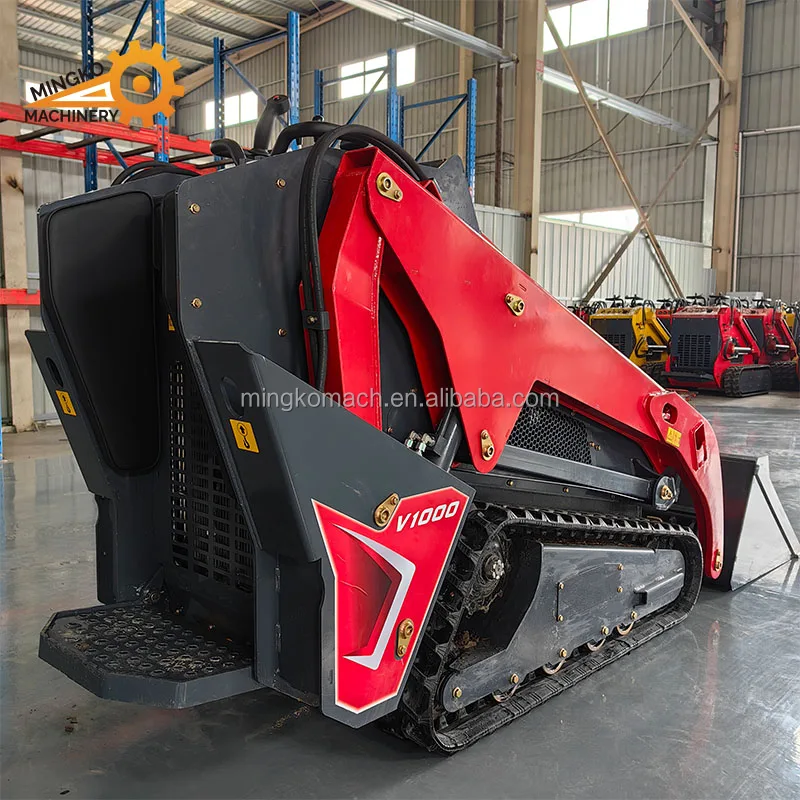 MKT1000 900mm width free entry and exit of some narrow spaces diesel mini skid steer loader