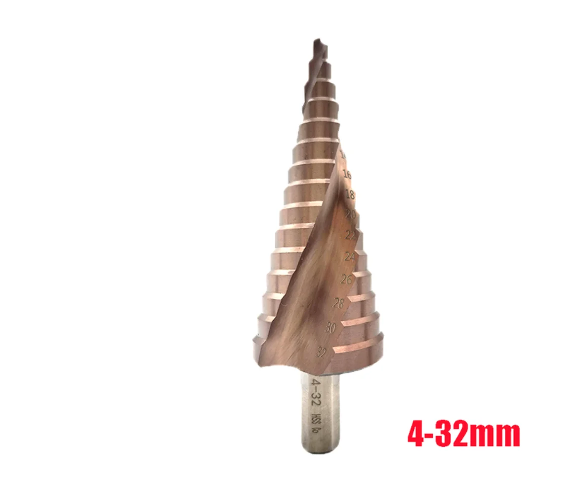 HSS Cobalt M35 Spiral Flute Step Drill Bits for Sheet Metal