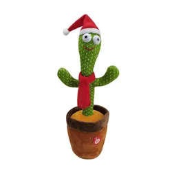 Kaktus Menari Electronic Battery Shake Taking Doll Recording Repeat Plush Dancing Cactus Game Sing Toys