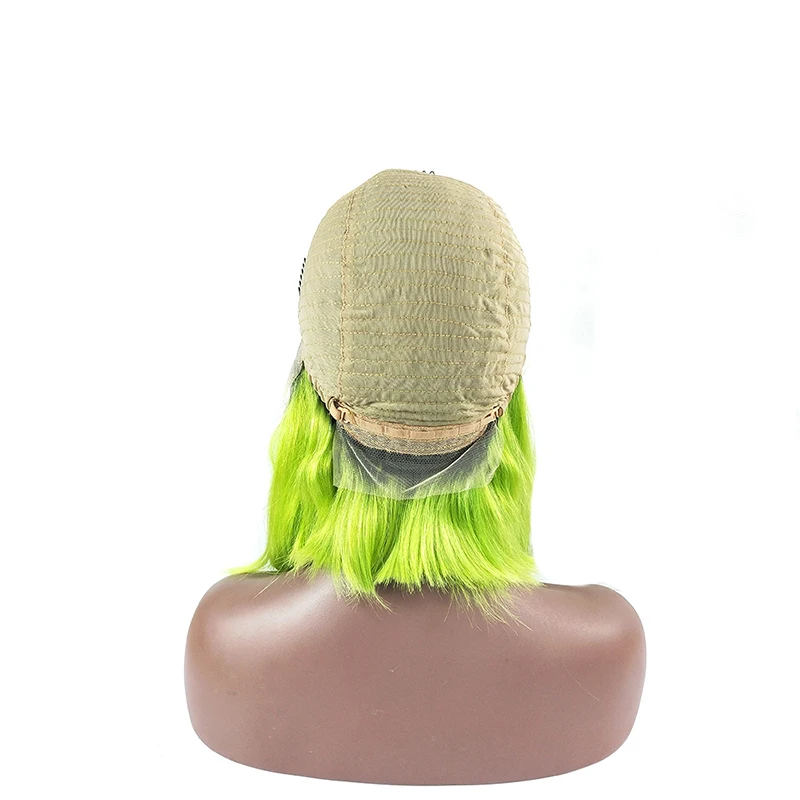 
Wholesales short human hair wig,1b and green full lace wig,bob wig 