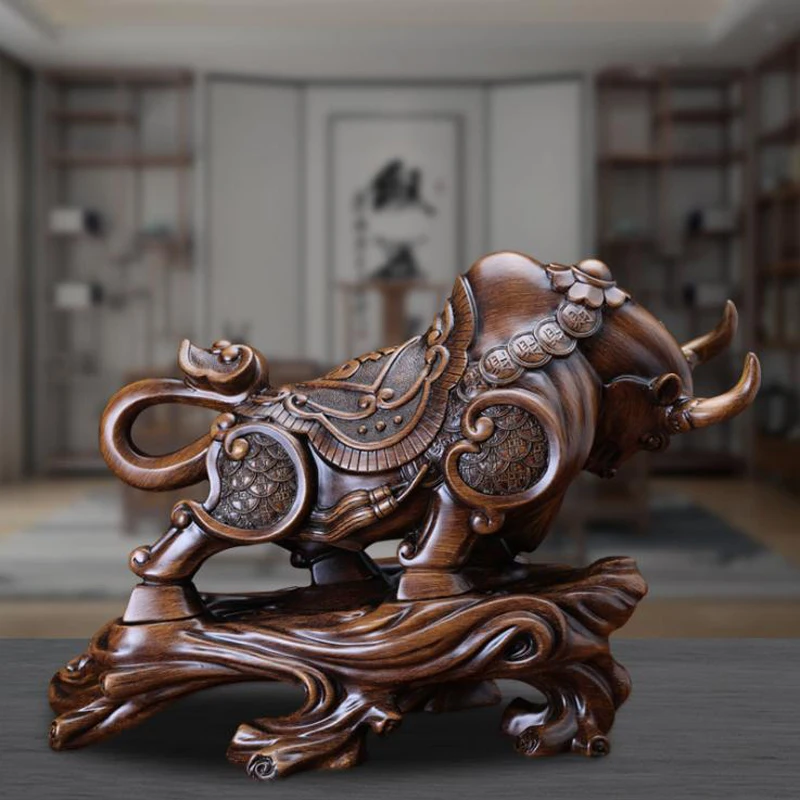 2022 Large Size Feng Shui Wall Street cattle statue gift for Chinese Zodiac cow Statue Cow Year
