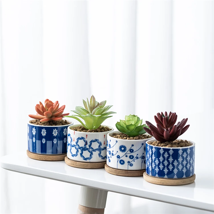 Home Decor Small Mini Nordic Ceramic Succulent White Flower Pot Flower Pots And Planters