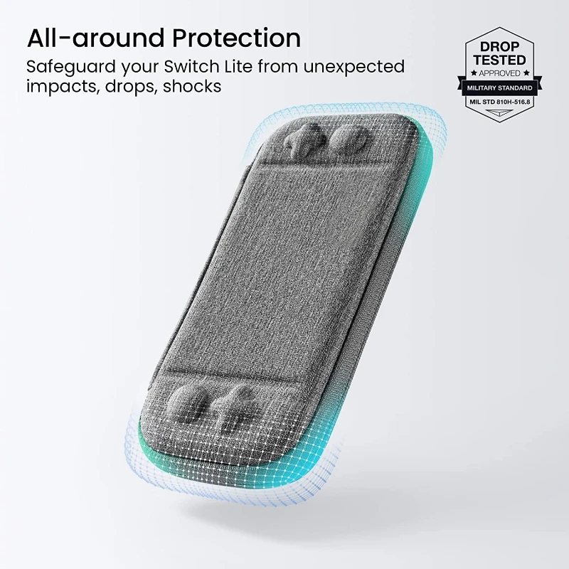 Nintendo Switch Lite Slim Protective Carrying EVA Case Travel Storage Switch Lite Sleeve with 10 Game Cartridges