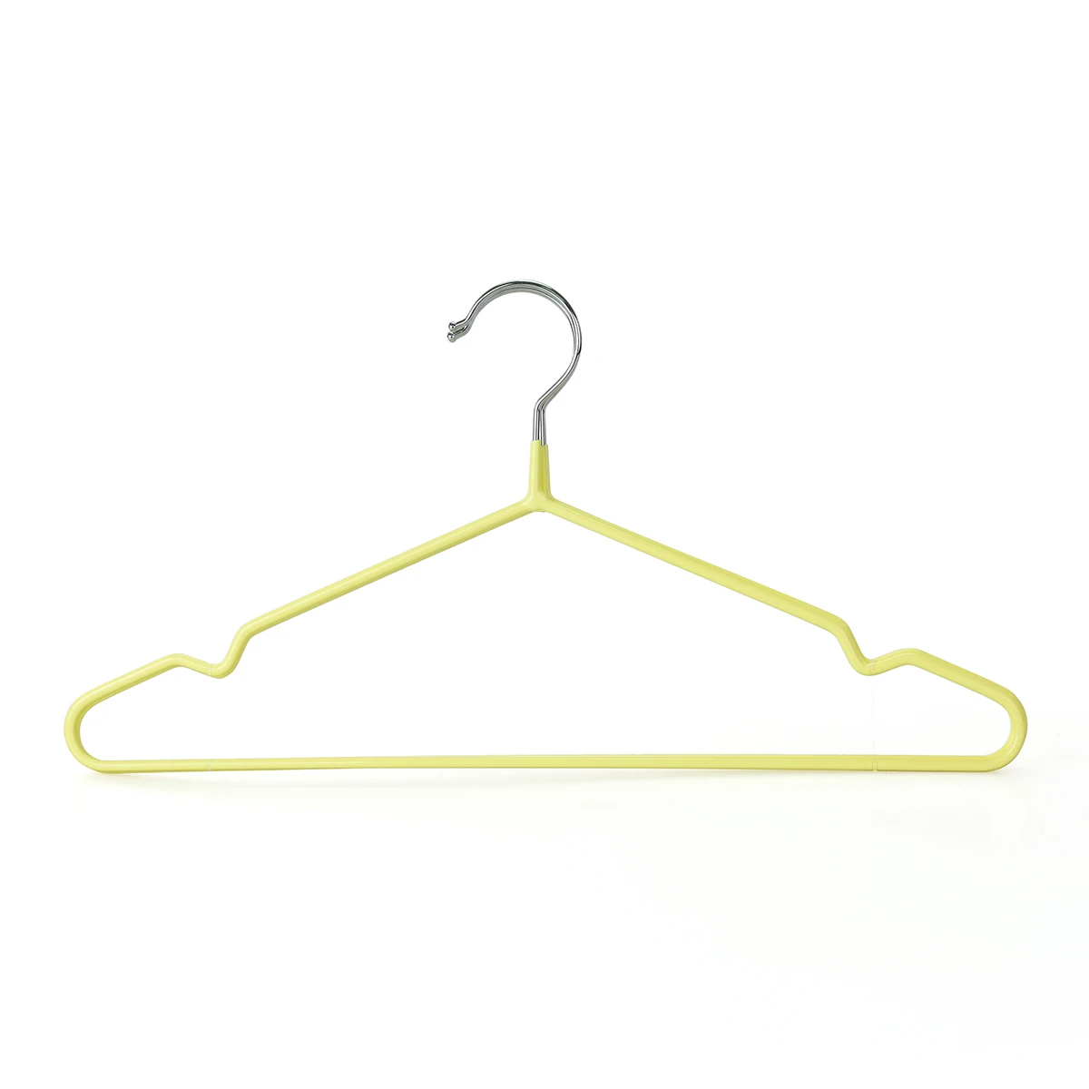 Lindon Wholesale Colorful Wire Hangers Non-Slip PVC Coated Metal Laundry Clothes Hanger for Supermarket