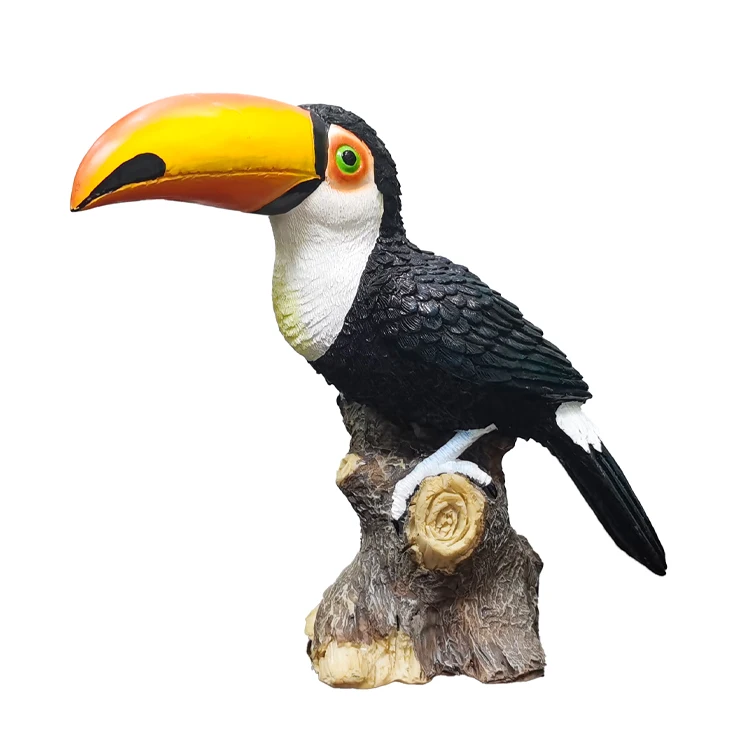 Resin Toucan Bird Ornament Lift Size Animal Figure & Statue