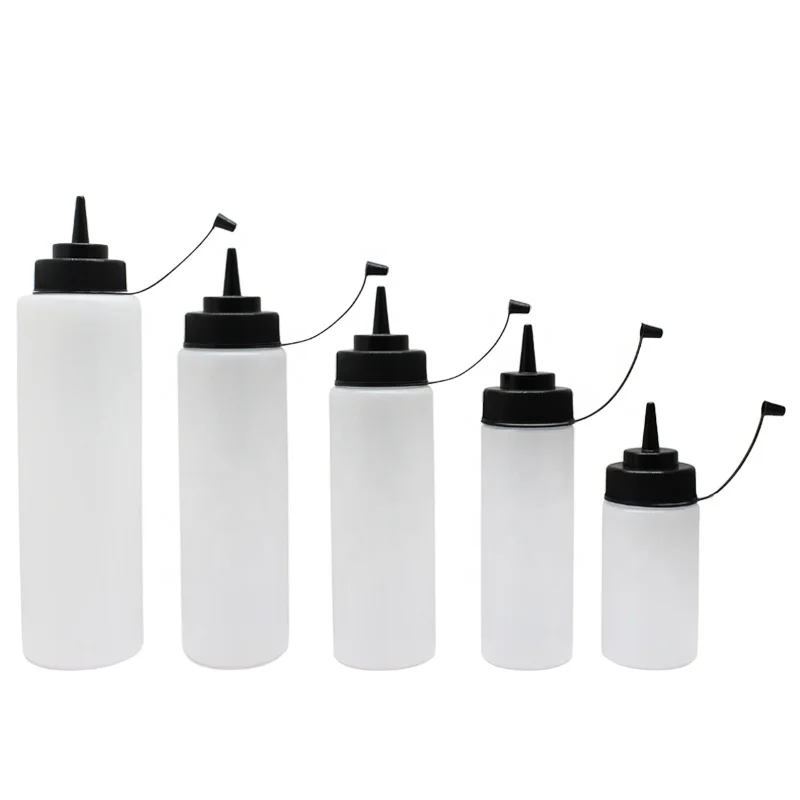 LDPE Squeeze Tomato BBQ Chili Hot Sauce Plastic Bottle