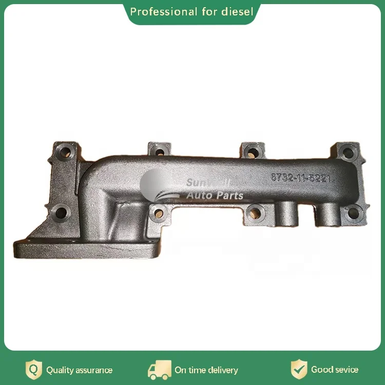Construction machinery  diesel engine parts S4D102 exhaust manifold 6732-11-5221