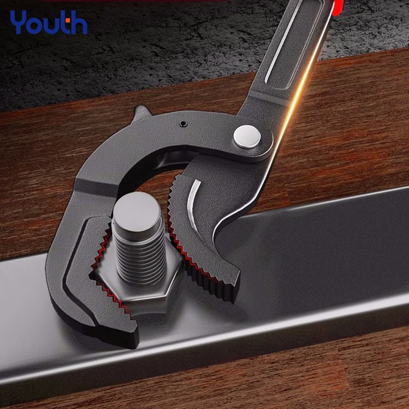 YOUTH Universal Key Pipe Wrench Open End Spanner Set High-carbon Steel Snap N Grip Tool Plumber Multi Hand Tool