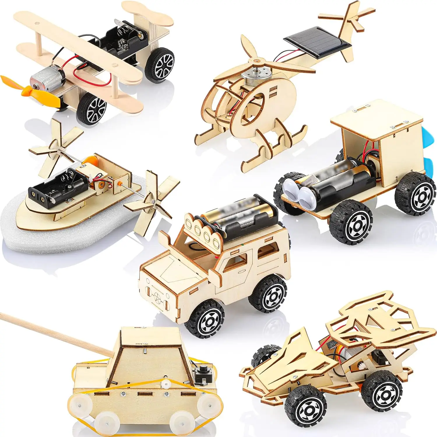 Build 3D Wooden STEM Building Kit Puzzles Car Educational Science Models Kits Building Toys STEM Kit Wood Projects for Kids
