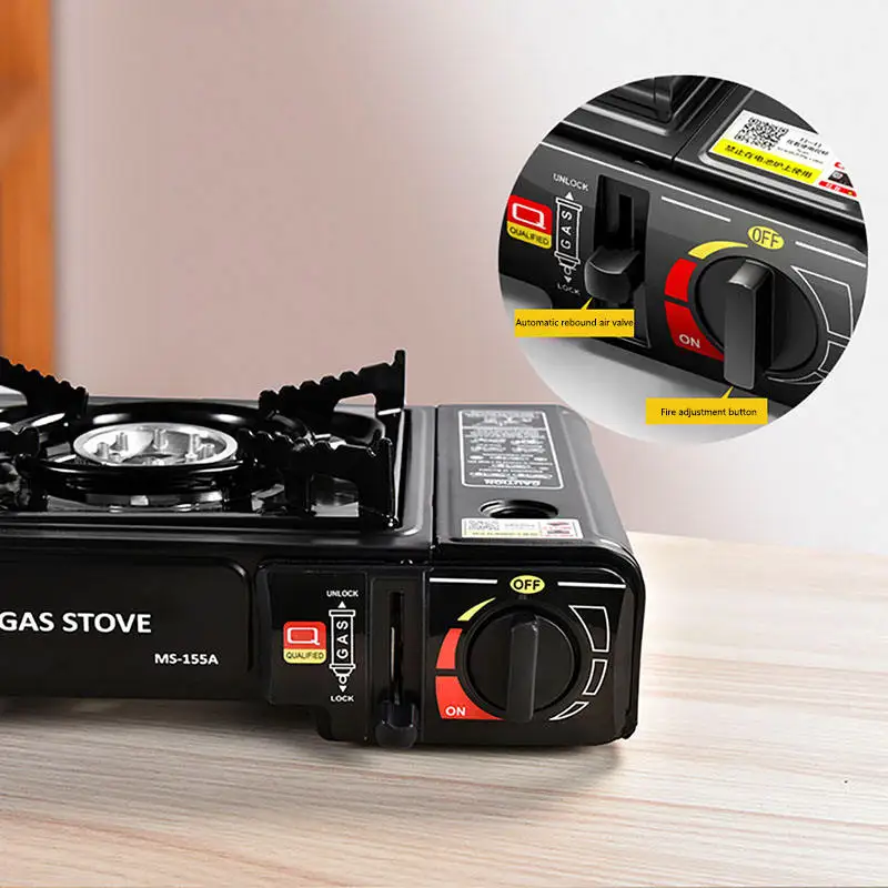 Ultralight Grill Bbq Butane Burning Folding Cooking Mini Burner Camping Outdoor Portable Gas Stove