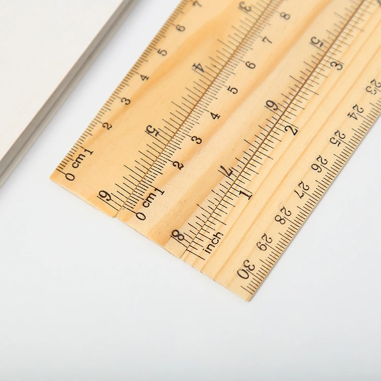 Wood Ruler 30cm Stationery Office School Customized Straight 15cm Wooden Ruler