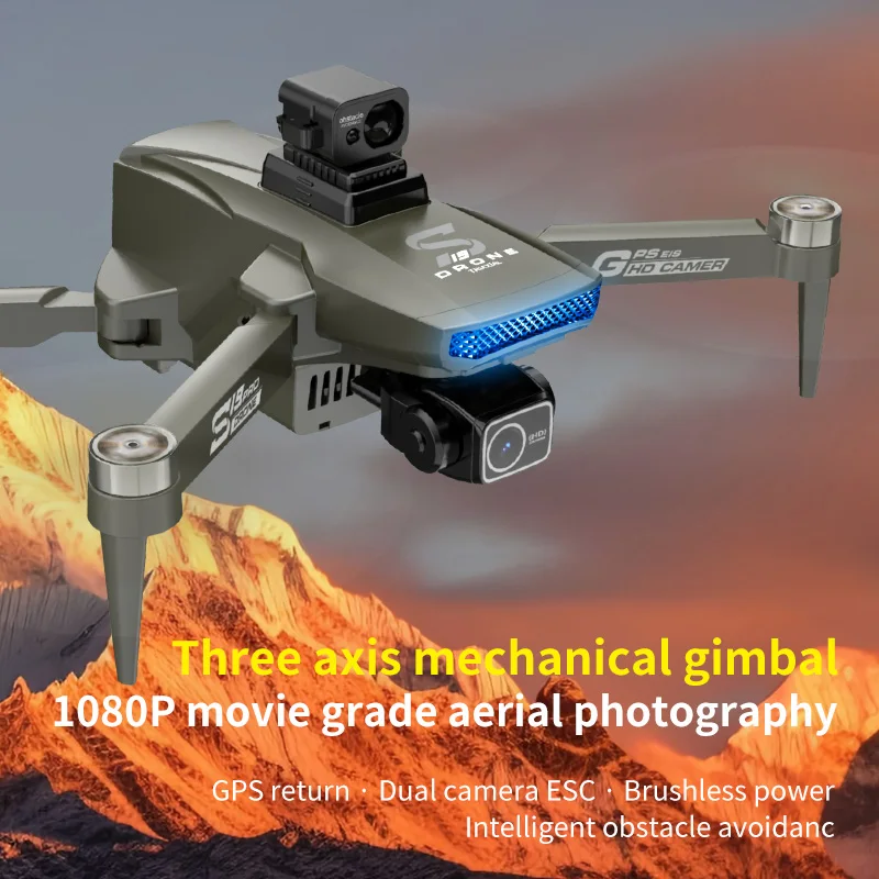 Factory S19 4K UHD Camera Obstacle Avoidance WIFI FPV 5G GPS 3-Axis Gimbal RC Drone Quadcopter Toys