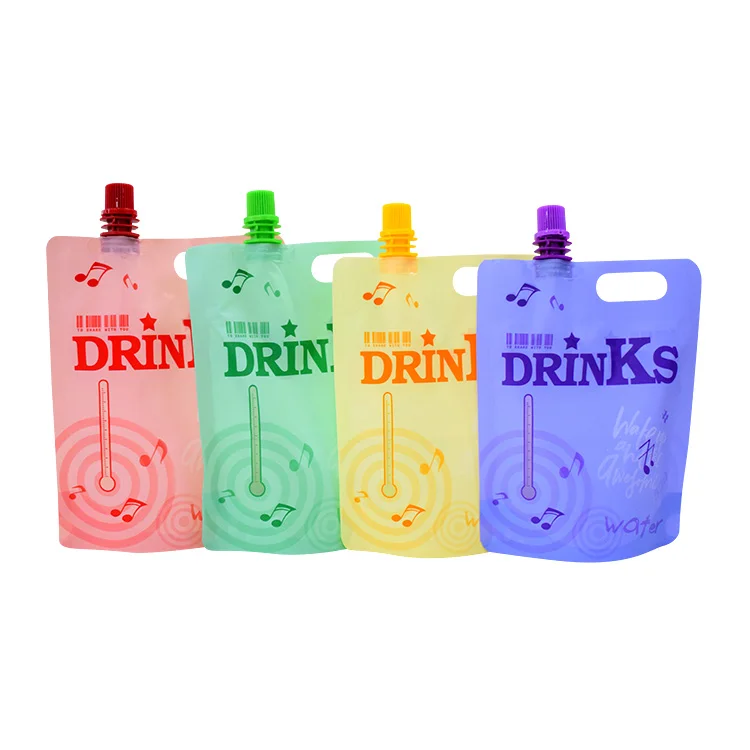Food Grade Milktea Shake Pouch Juice Drinks Stand Up Pouch With Spout