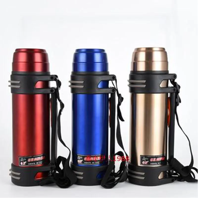 
Double Wall Thermos Cup Large Military Stainless Steel Vacuum Flask 1.2L 1.5L 