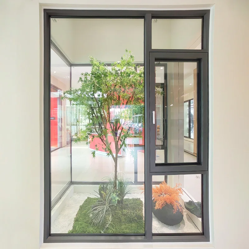 Timestill single tempered glass huge aluminum glass windows simple design aluminum casement windows for house and apartments,