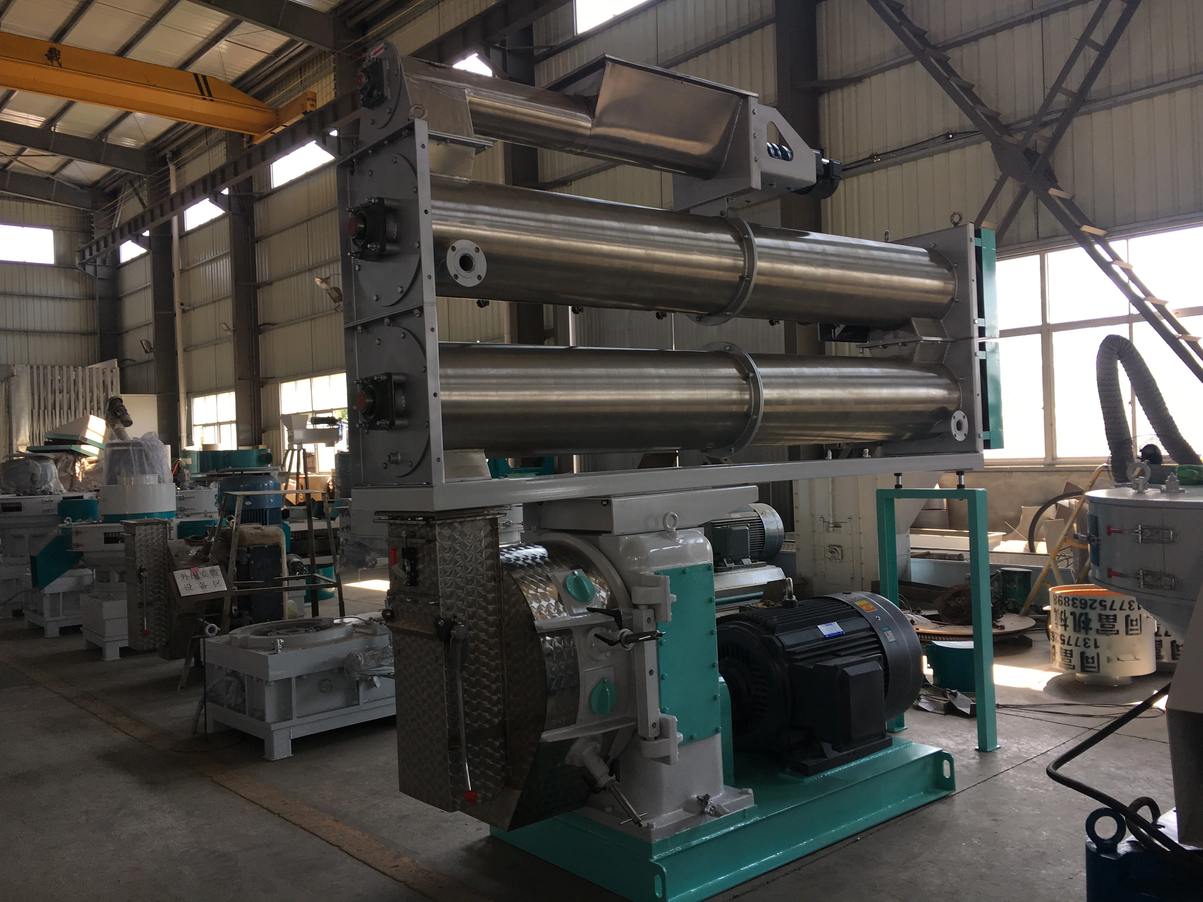 Factory direct sale large stainless steel ring die animal food pelletizer feed processing machine