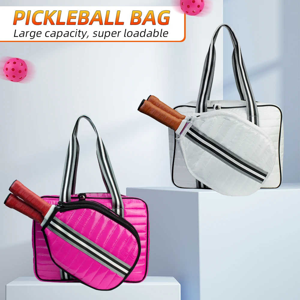 Custom Logo Gym Sport Puffer Racket Tote package Quilted Pickleball Paddle Bag