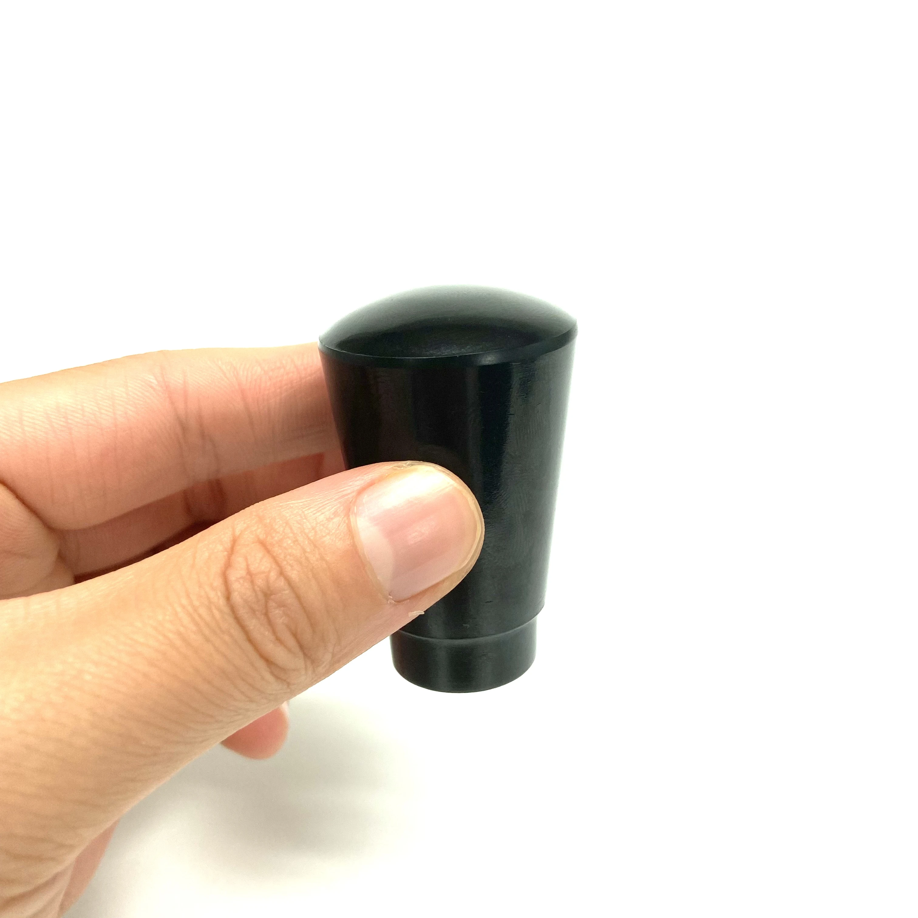 Factory direct conical knob handle brass insert black rubber rivet nut cylindrical knob