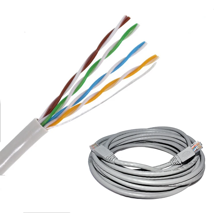 Indoor UTP CAT5 CAT5e communication cables 4 pair twisted network 24AWG 1000ft unshielded lan cable