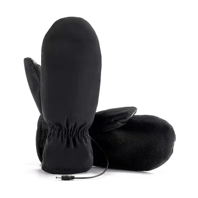 rechargeable usb thin multi color leather motorcycle waterproof electric wind proof ski heated glove