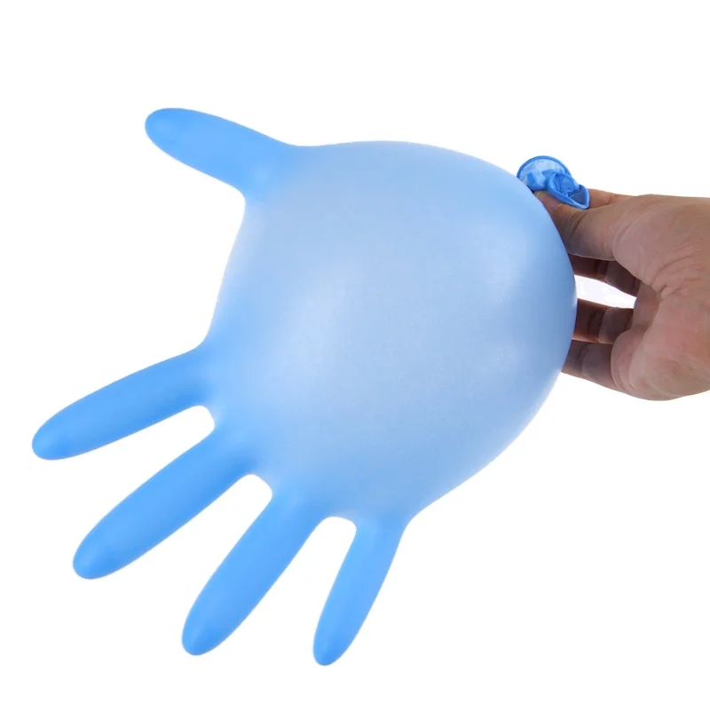 China wholesale pure nitrile gloves 100 pcs per box safety powder free nitrile gloves