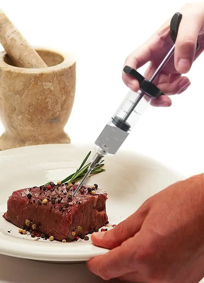 Christmas gift BBQ Tools Marinade Injector Cooking Meat Poultry Turkey Chicken injector