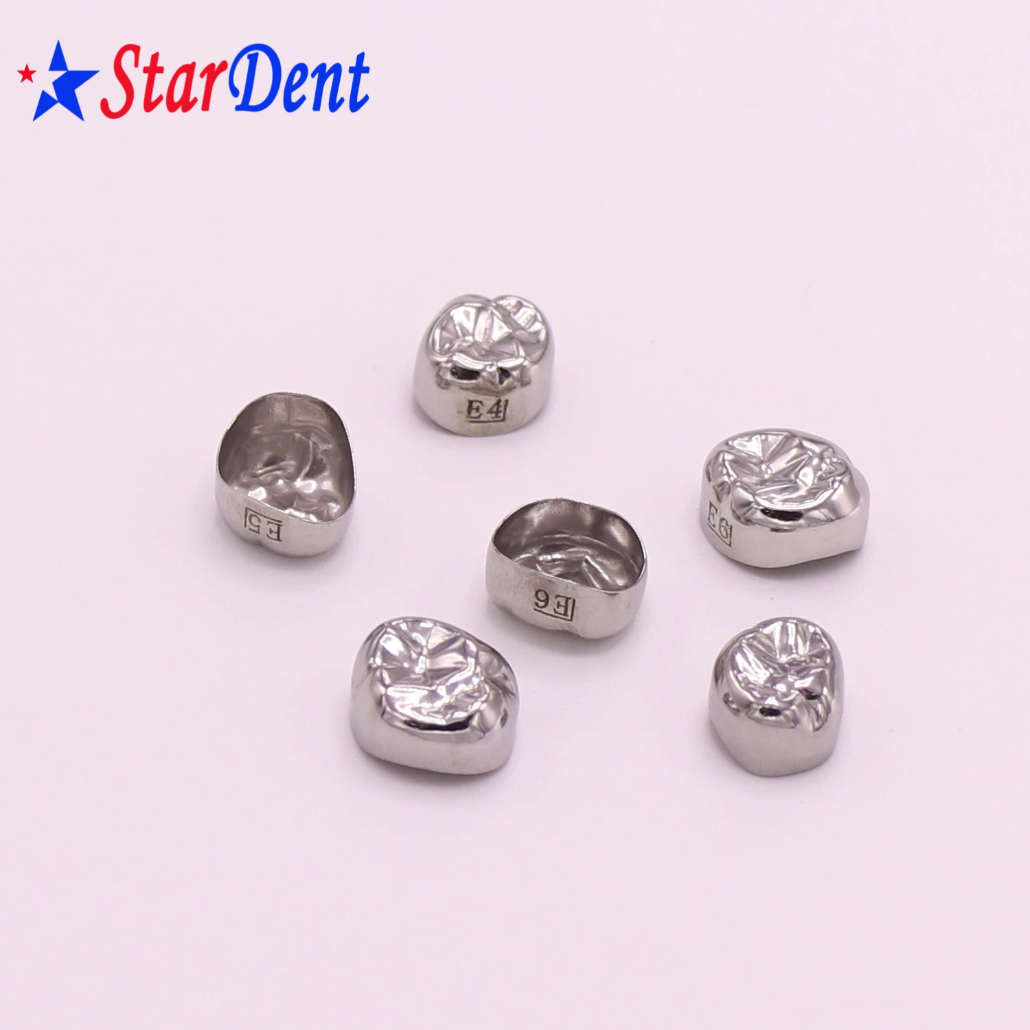 Full Cast Metal Non Dental Precious Crown Dental Temporary Crown for Kids Stainless Steel Kids Metal Crown