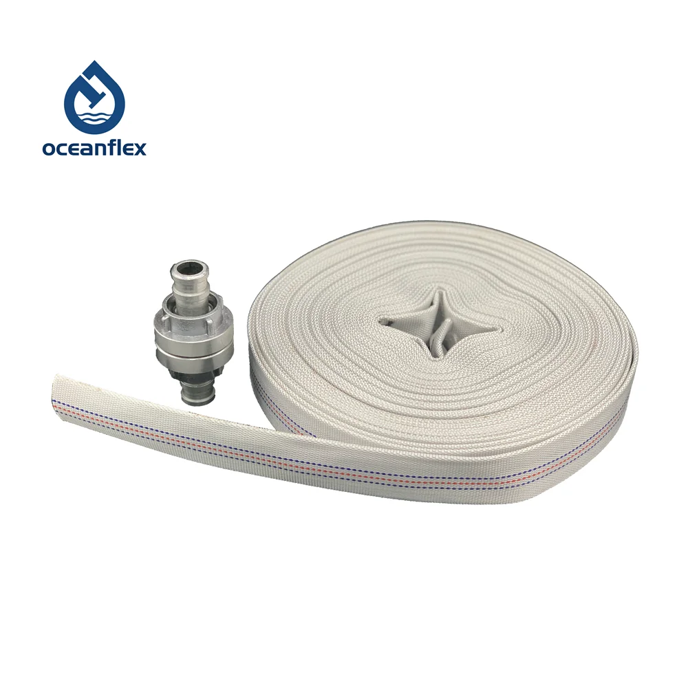 Good Quality 1.5Inch 10Bar15-30m Hydrant Canvas Polyester Double Jacket Fire Hose