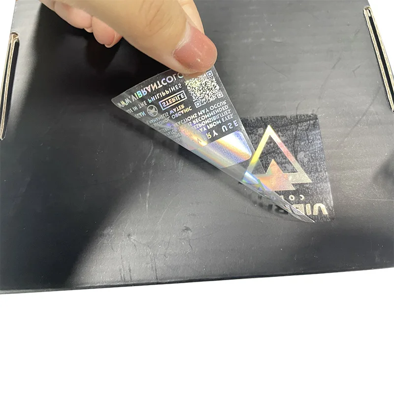 Custom Hologram Laser Stickers Void Tamper Evident Security Seal Removed Warranty Digital Printing Paper Soy Ink