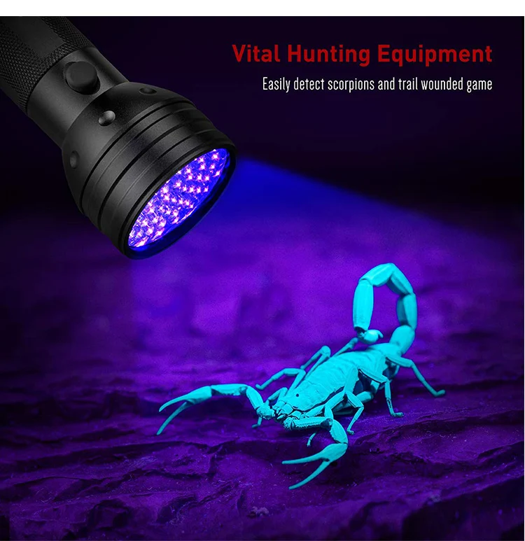 Brightenlux Tactical Pocket Aluminium 51Led Flashlight Uv, Ningbo Ultraviolet Flashlights 51 Led Purple Light Uv Flashlights