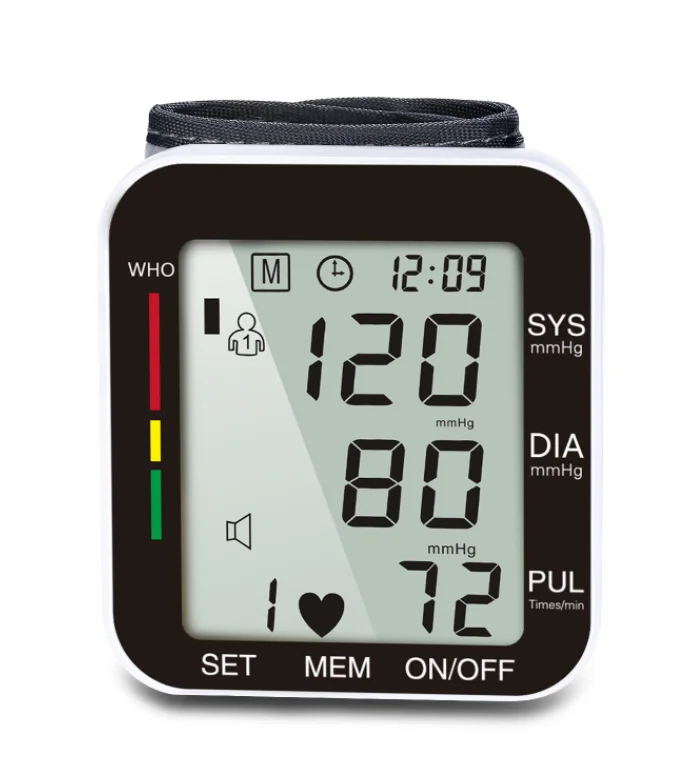 The latest digital wrist sphygmomanometer pulse rate heart rate meter instrument medical equipment sphygmomanometer