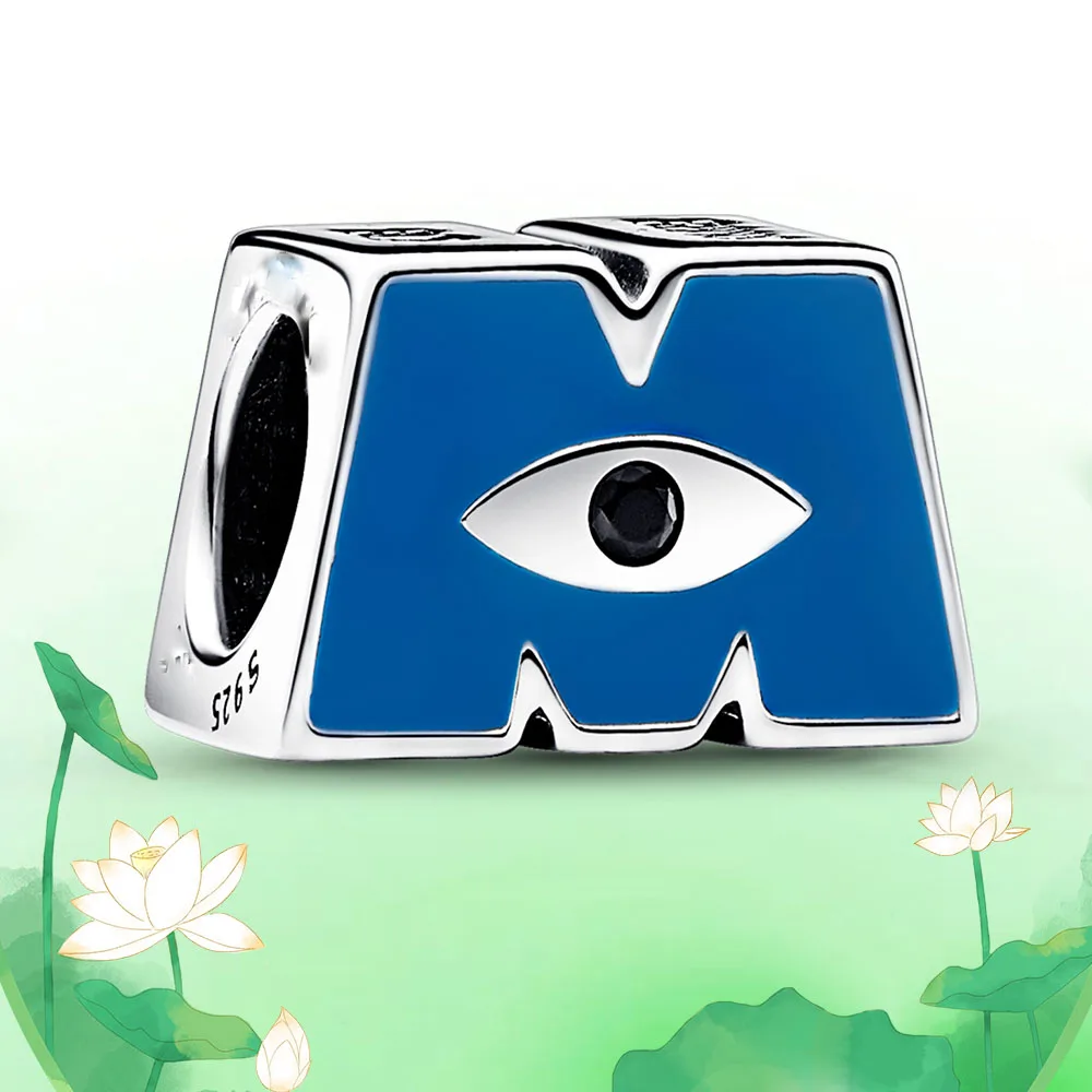 Top sales 925 silver Pixar Monsters University High quality DIY  charms for bracelet