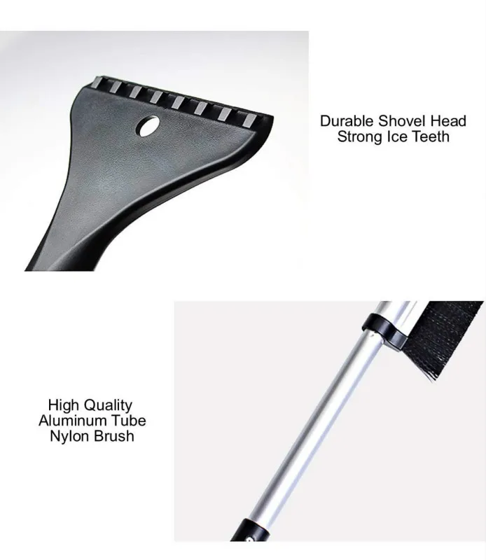 Multi function Auto Long Extendable Handle Car Cleaning brushes Ice extendable Scraper car snow brush for cleaning