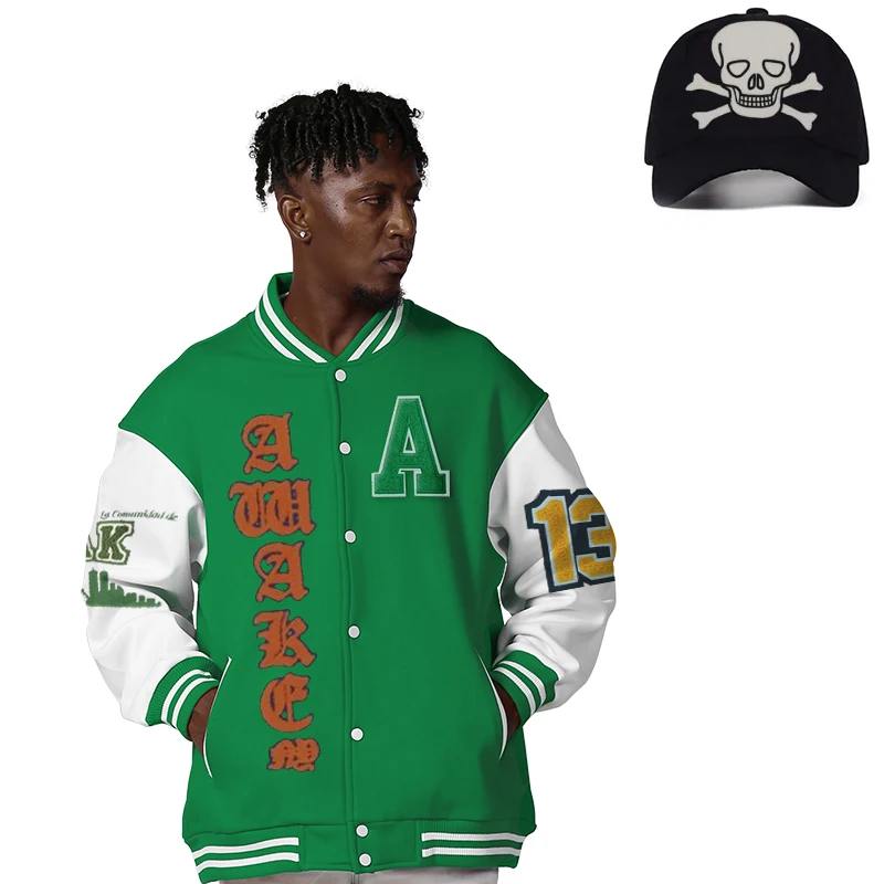 Dcy 2024 New Products Letterman Jacket Custom,Hip Hop Varsity Jacket Wool,Oversize Winter Jackets