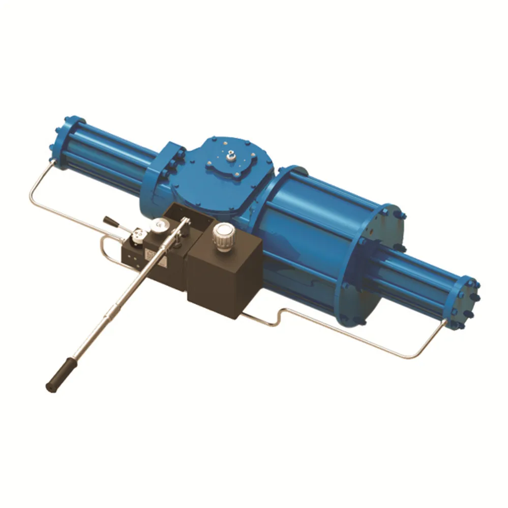 Pneumatic actuator with handwheel straight stroke single acting valve